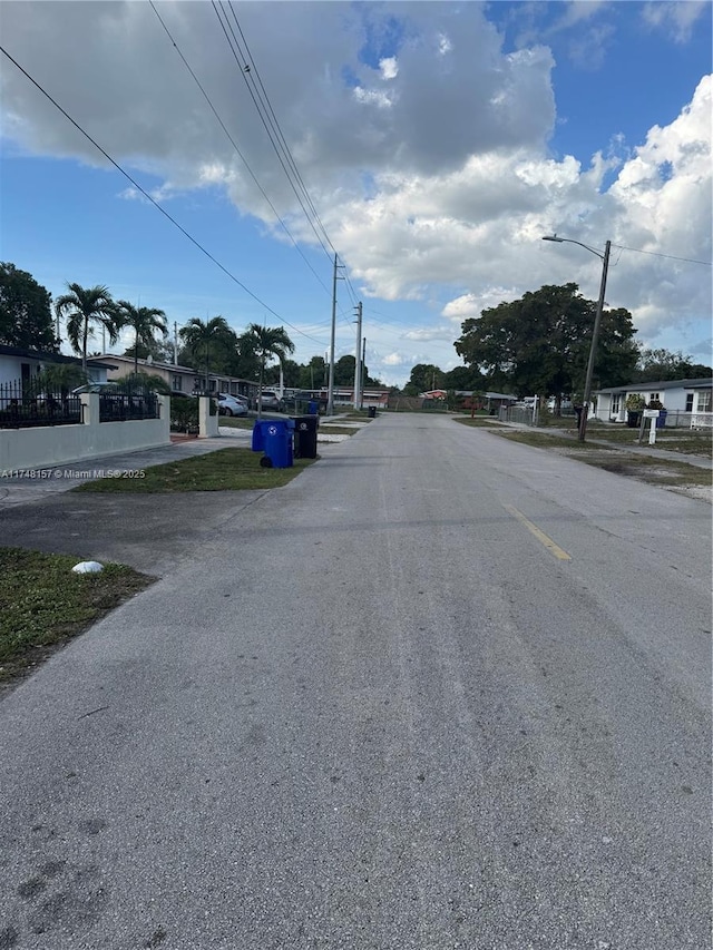 view of road featuring street lighting