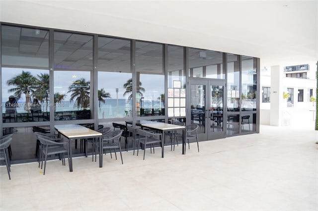 dining area with french doors