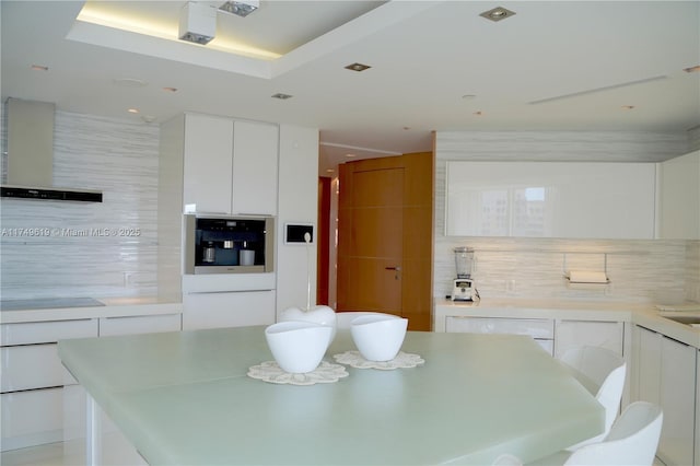 dining room featuring recessed lighting