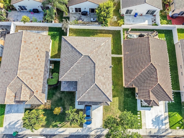 aerial view featuring a residential view