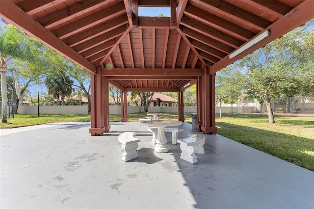 9745 NW 37th St Unit 9745, Sunrise, FL 33351 - view of patio with a gazebo and a fenced backyard