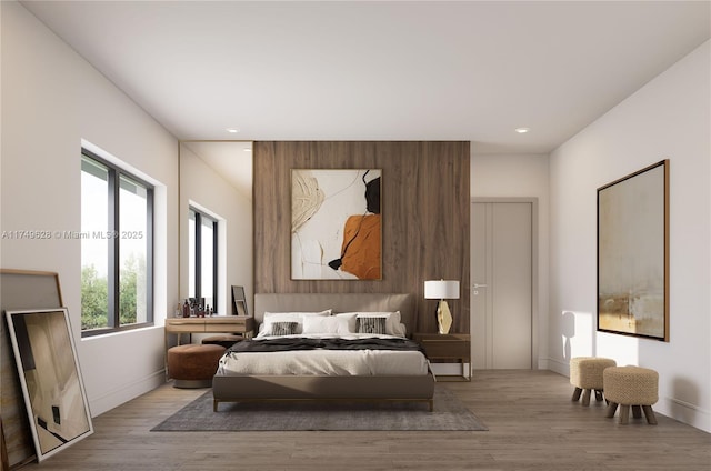702 NW 5th Ave, Delray Beach, FL 33444 - bedroom featuring wood finished floors, baseboards, and recessed lighting