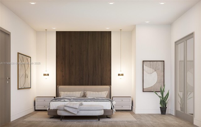 702 NW 5th Ave, Delray Beach, FL 33444 - bedroom featuring recessed lighting, wood finished floors, and baseboards