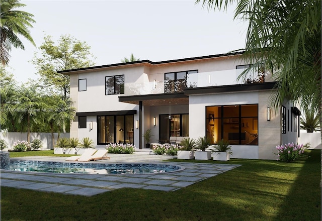 702 NW 5th Ave, Delray Beach, FL 33444 - back of house with stucco siding and a balcony
