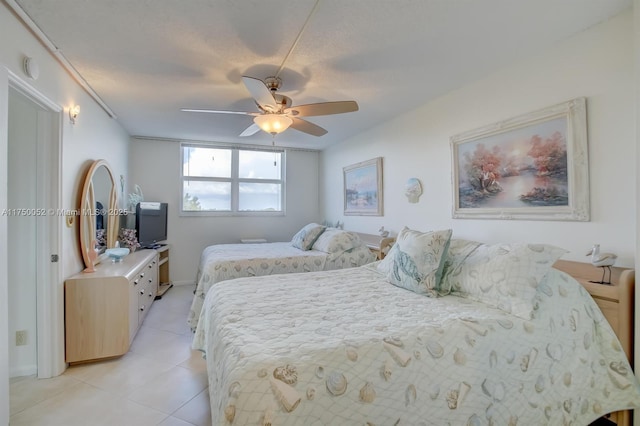 1505 N Riverside Dr Unit 604, Pompano Beach, FL 33062 - bedroom featuring light tile patterned flooring and ceiling fan