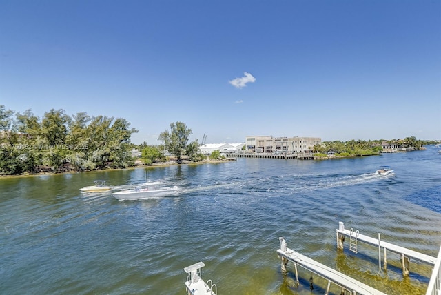 1505 N Riverside Dr Unit 604, Pompano Beach, FL 33062 - water view with a boat dock