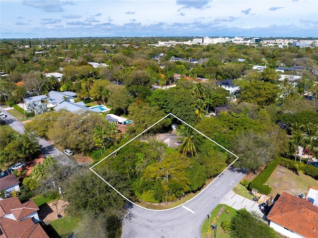 drone / aerial view with a residential view