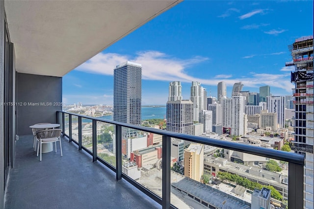 balcony featuring a city view