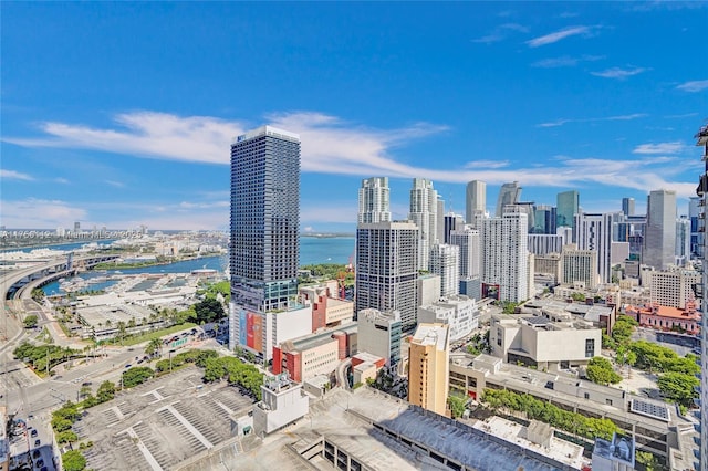 view of city featuring a water view