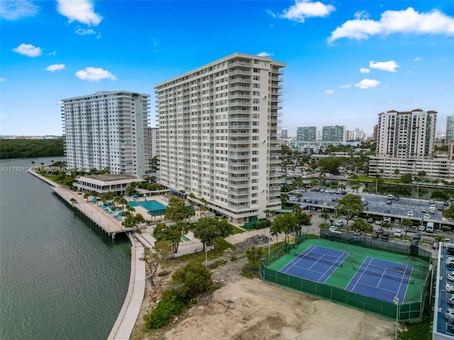300 Bayview Dr Unit 807, Sunny Isles Beach, FL 33160 - view of property with a city view and a water view