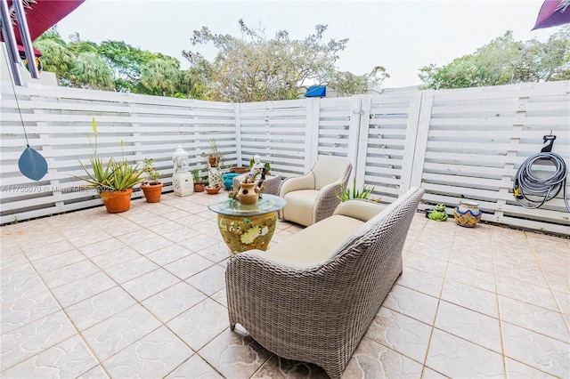 view of patio / terrace with a fenced backyard