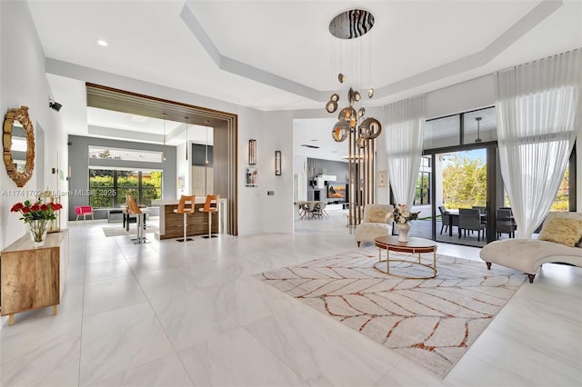14955 SW 33rd St, Davie, FL 33331 - living room with a raised ceiling and a towering ceiling