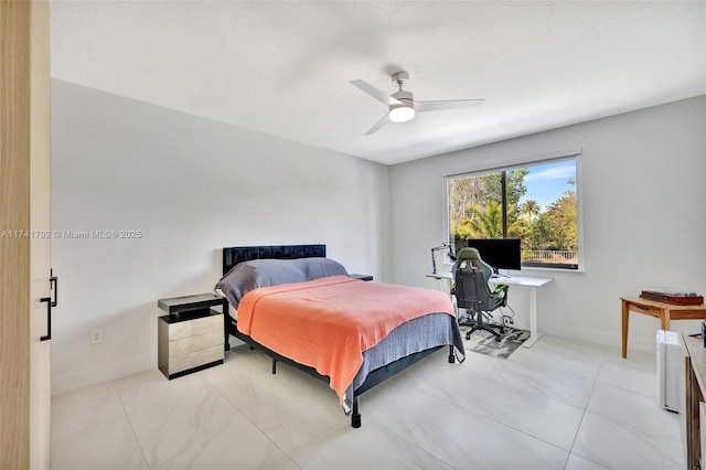 14955 SW 33rd St, Davie, FL 33331 - bedroom with an office area and a ceiling fan