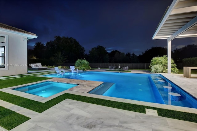 14955 SW 33rd St, Davie, FL 33331 - view of pool featuring a patio and an in-ground hot tub
