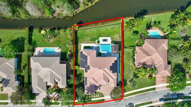 14955 SW 33rd St, Davie, FL 33331 - view of property location featuring property parcel outlined and a large body of water