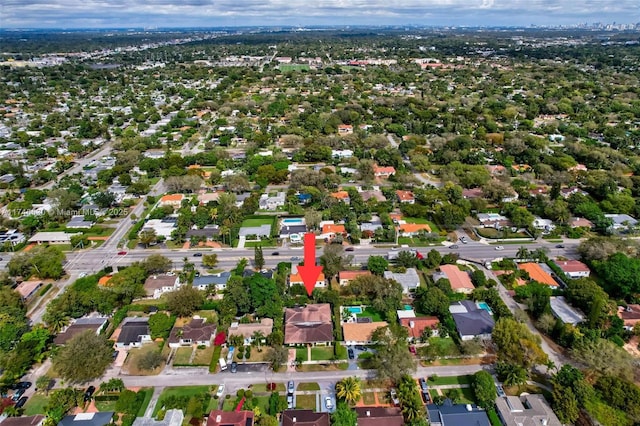 birds eye view of property featuring a residential view