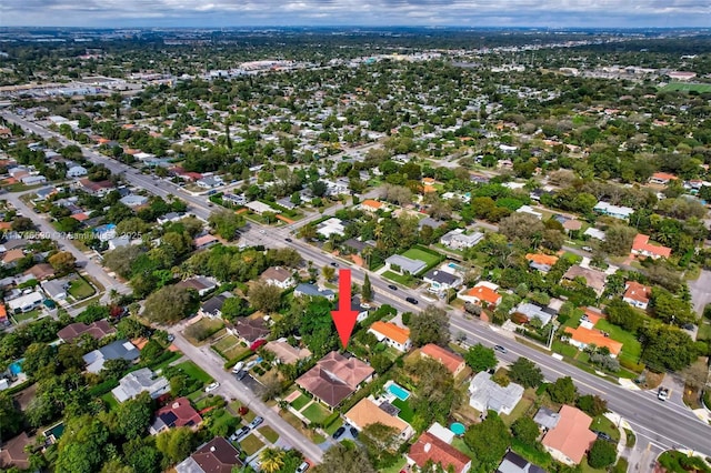 aerial view with a residential view