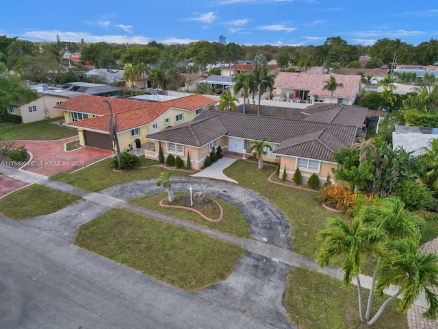 bird's eye view featuring a residential view