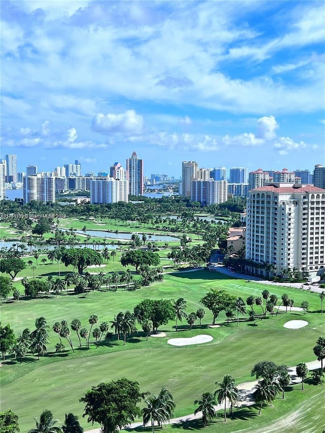 bird's eye view featuring a view of city