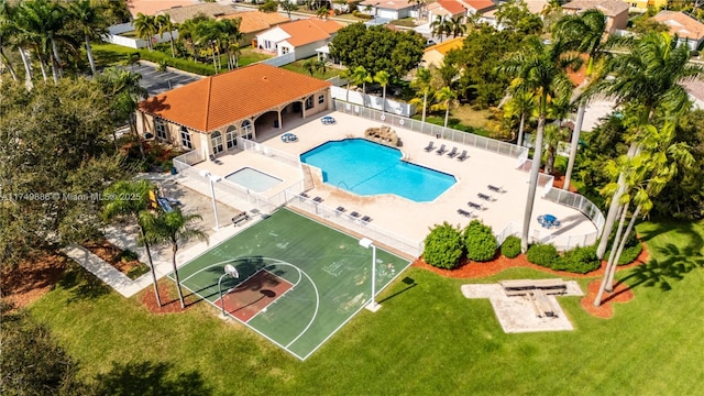 birds eye view of property featuring a residential view