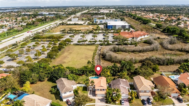 aerial view featuring a residential view