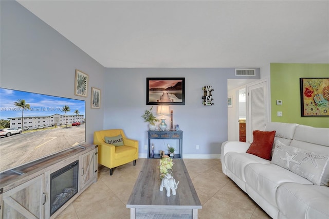 5300 Washington St Unit I203, Hollywood, FL 33021 - living room featuring light tile patterned floors and visible vents
