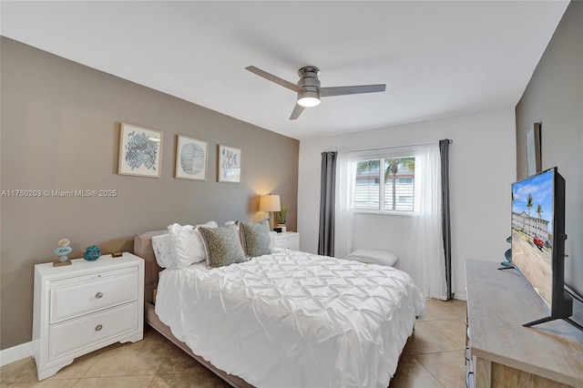 5300 Washington St Unit I203, Hollywood, FL 33021 - bedroom featuring light tile patterned floors and ceiling fan