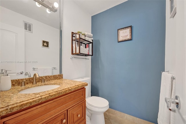 5300 Washington St Unit I203, Hollywood, FL 33021 - half bath with tile patterned floors, visible vents, toilet, and vanity