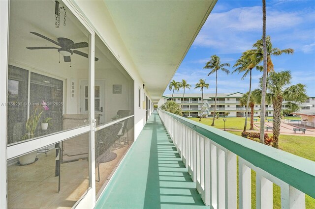 5300 Washington St Unit I203, Hollywood, FL 33021 - balcony with ceiling fan