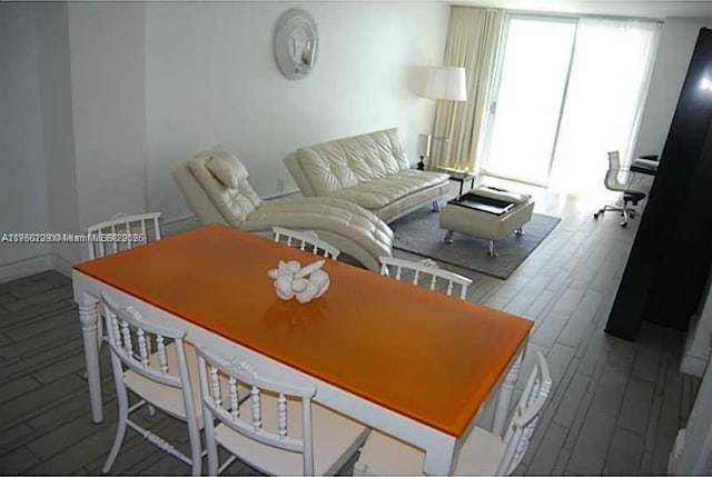 dining room featuring light wood-type flooring