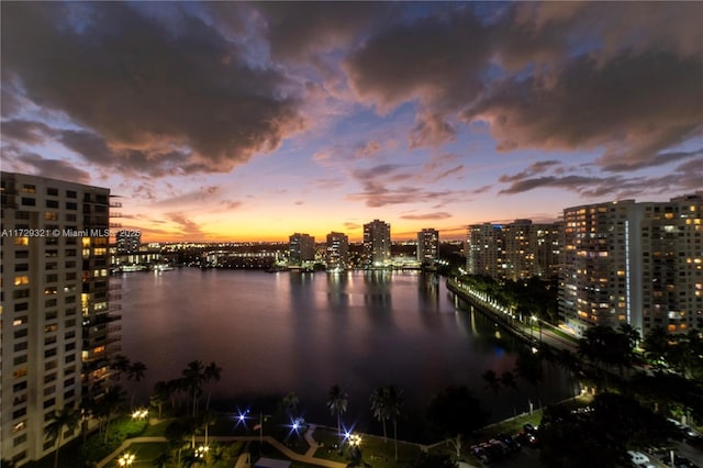 water view featuring a city view