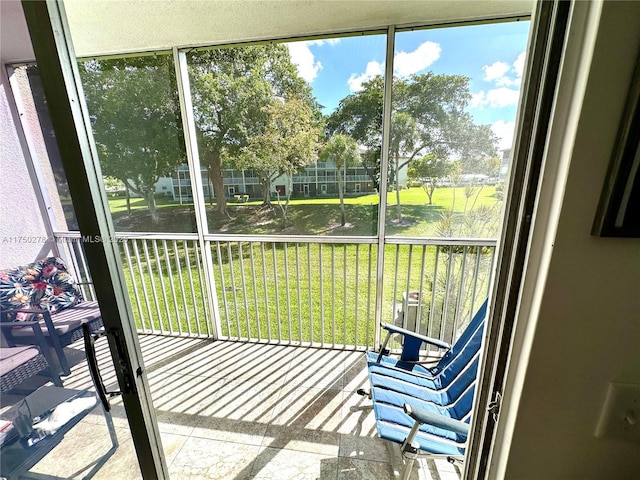 view of sunroom