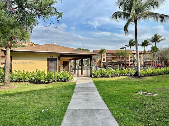 view of property with fence