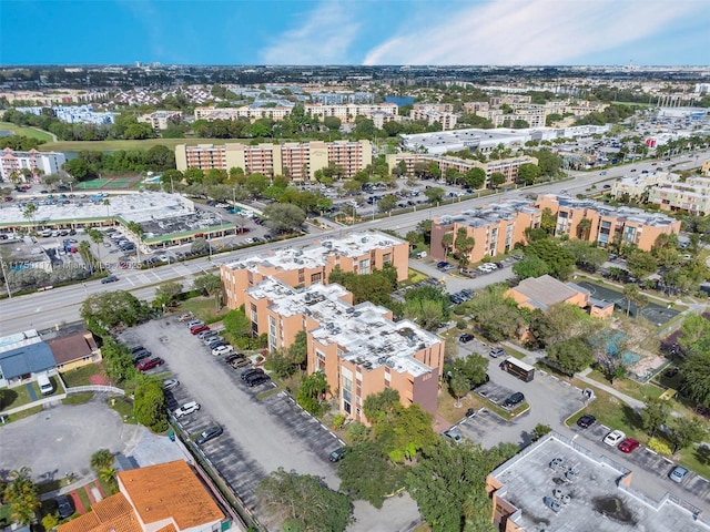 drone / aerial view featuring a view of city