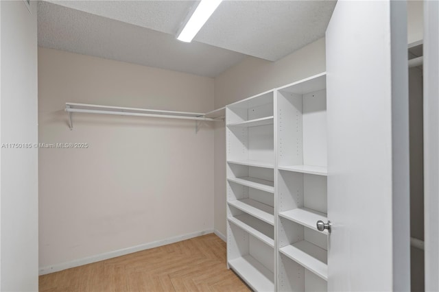 view of walk in closet