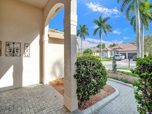 view of patio featuring a residential view