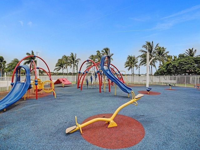 community playground with fence