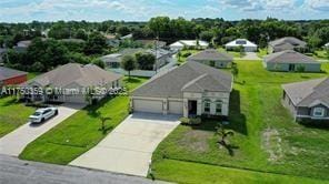 bird's eye view with a residential view