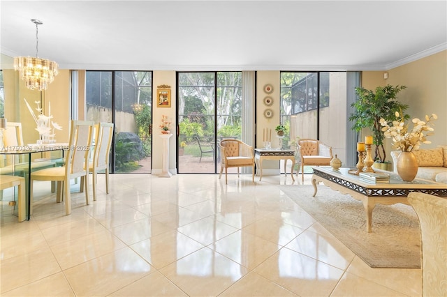 9943 Costa Del Sol Blvd Unit B-108A, Doral, FL 33178 - building lobby featuring crown molding and expansive windows