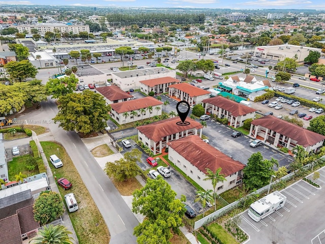 drone / aerial view with a residential view