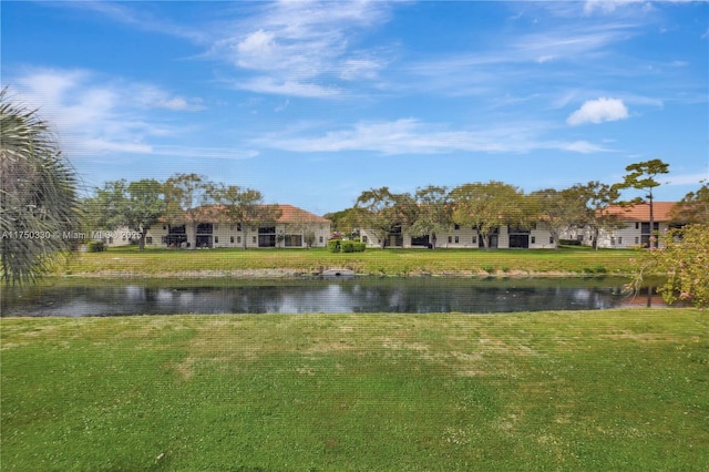 property view of water with a residential view