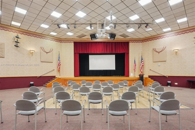 900 Colony Point Cir Unit 408, Pembroke Pines, FL 33026 - carpeted cinema with a paneled ceiling