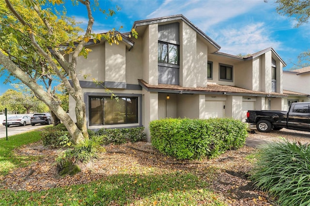 view of front of home with stucco siding