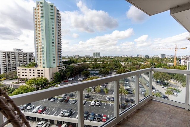 balcony with a city view