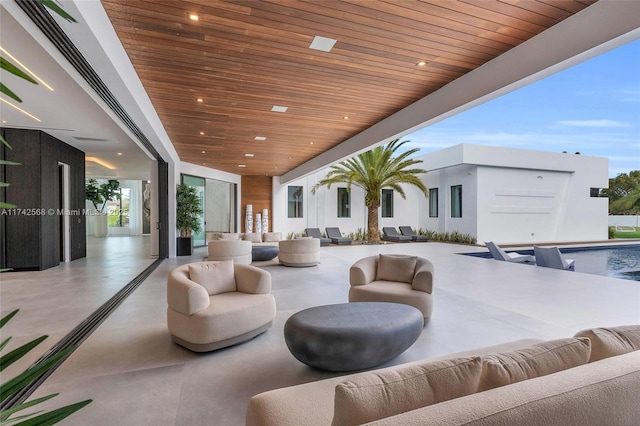 view of patio featuring an outdoor living space