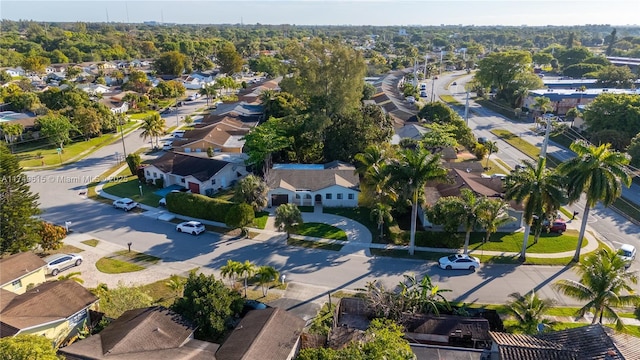 drone / aerial view with a residential view