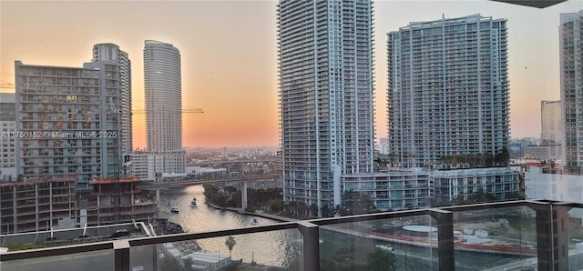 view of city featuring a water view