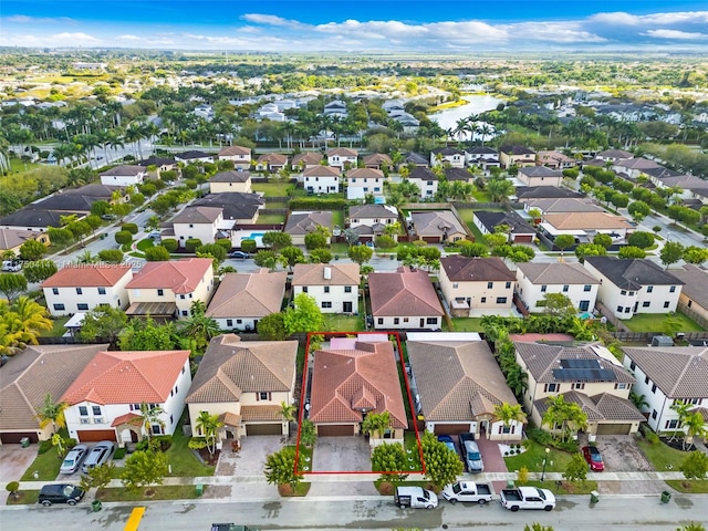 bird's eye view featuring a residential view