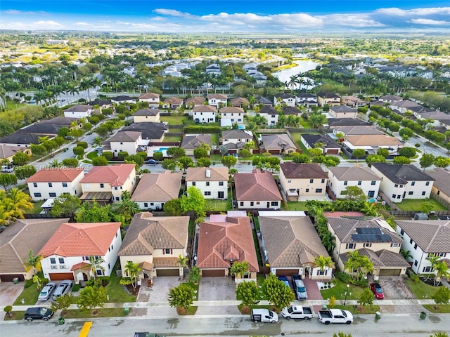 aerial view featuring a residential view