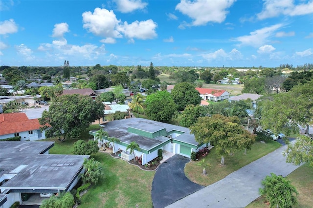 drone / aerial view with a residential view